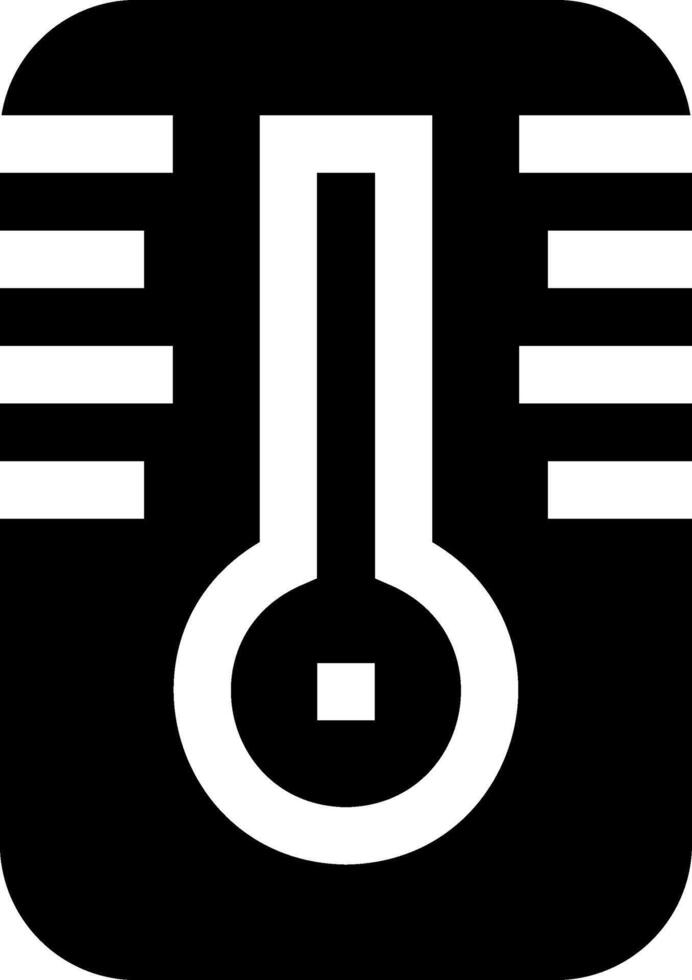A black and white thermometer icon vector