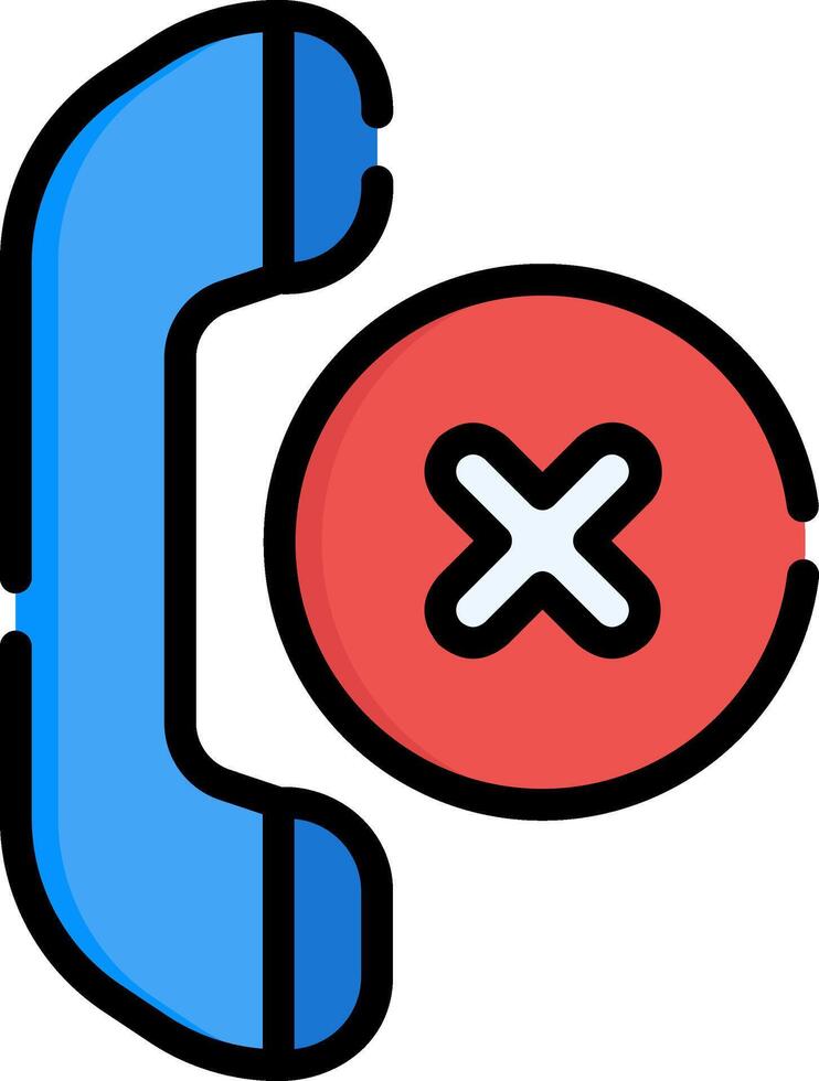 A phone with a red x on it vector