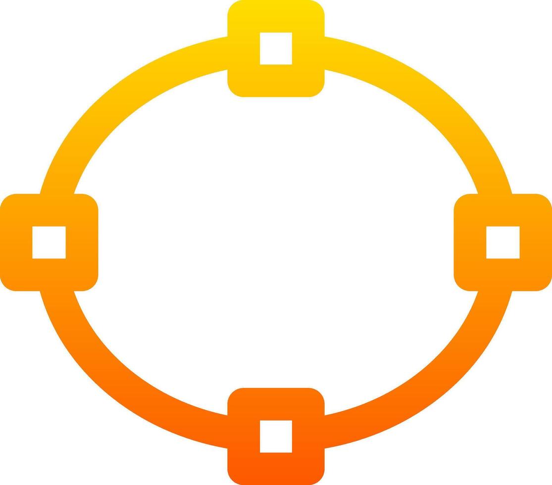 A circle with squares in it vector