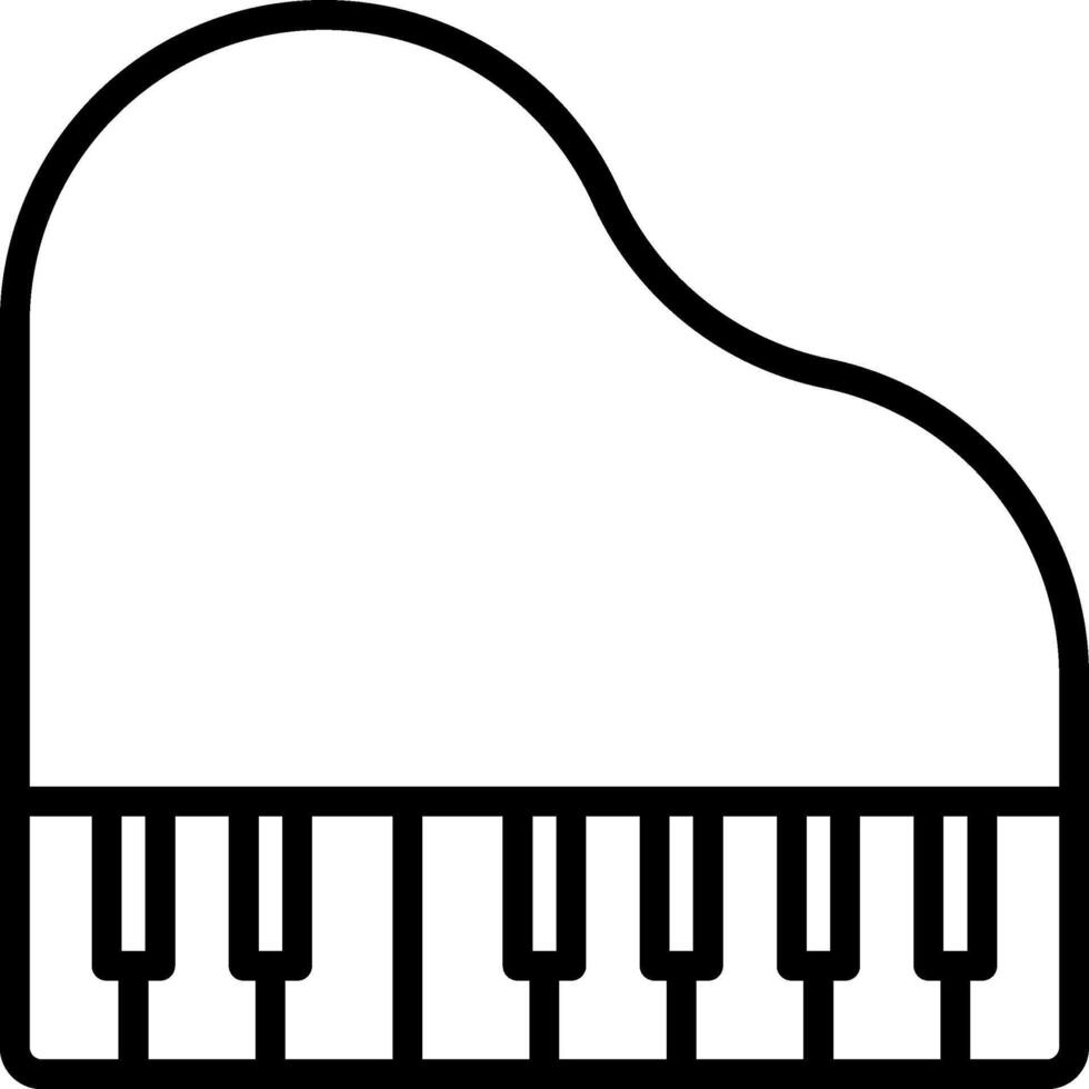 A black and white piano icon vector