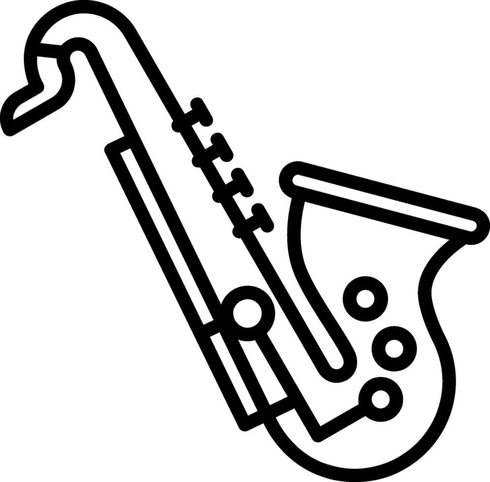 Saxophone line icon illustration vector