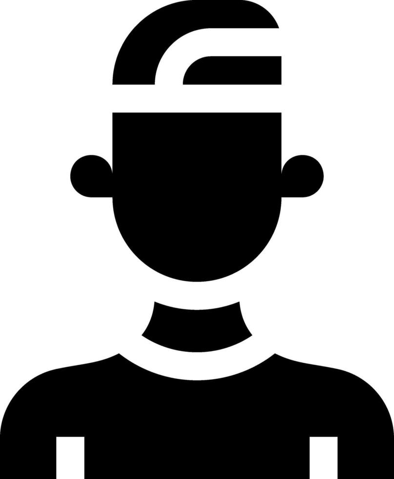 A black and white silhouette of a man with a hat vector