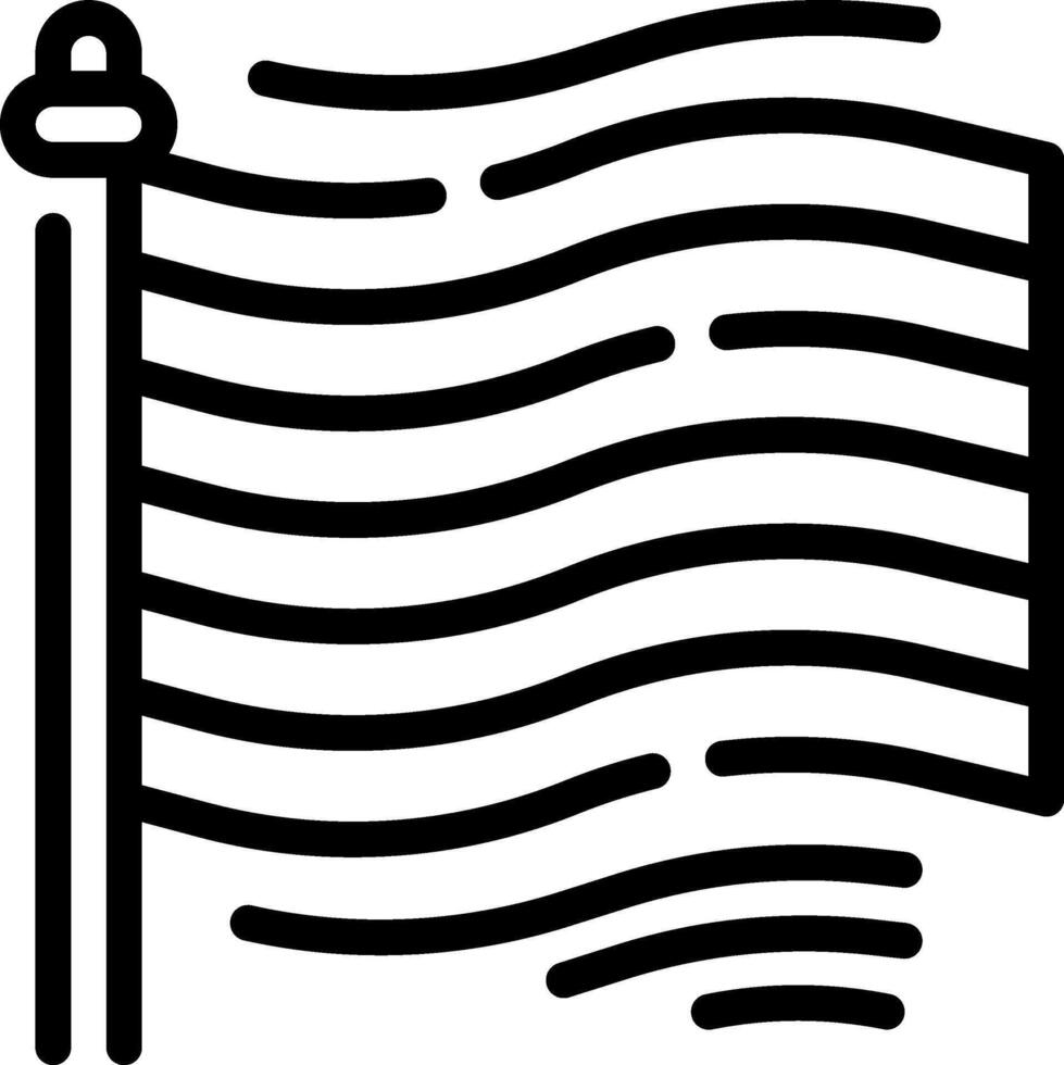 A black and white flag with a white background vector