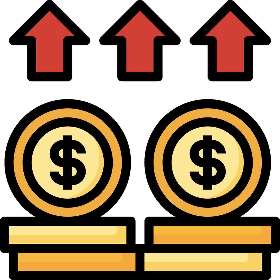 Money and arrows icon illustration vector