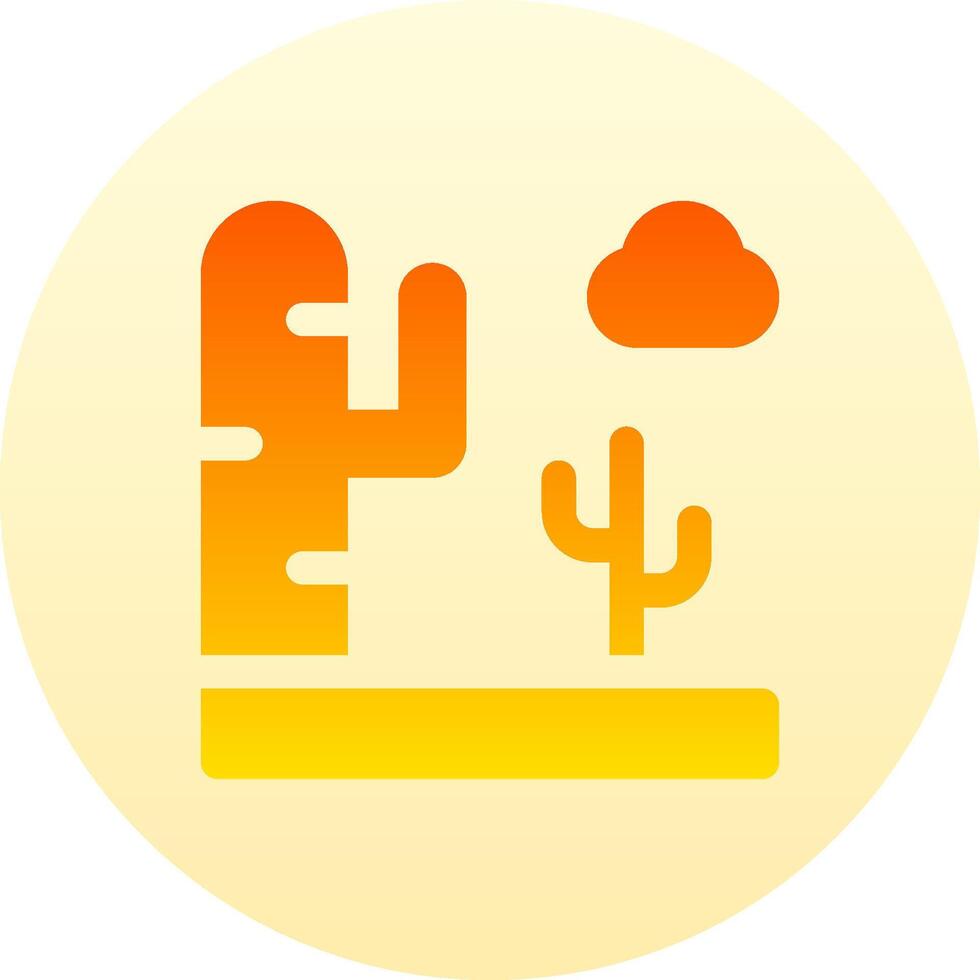 A cactus and a cloud icon on a yellow background vector