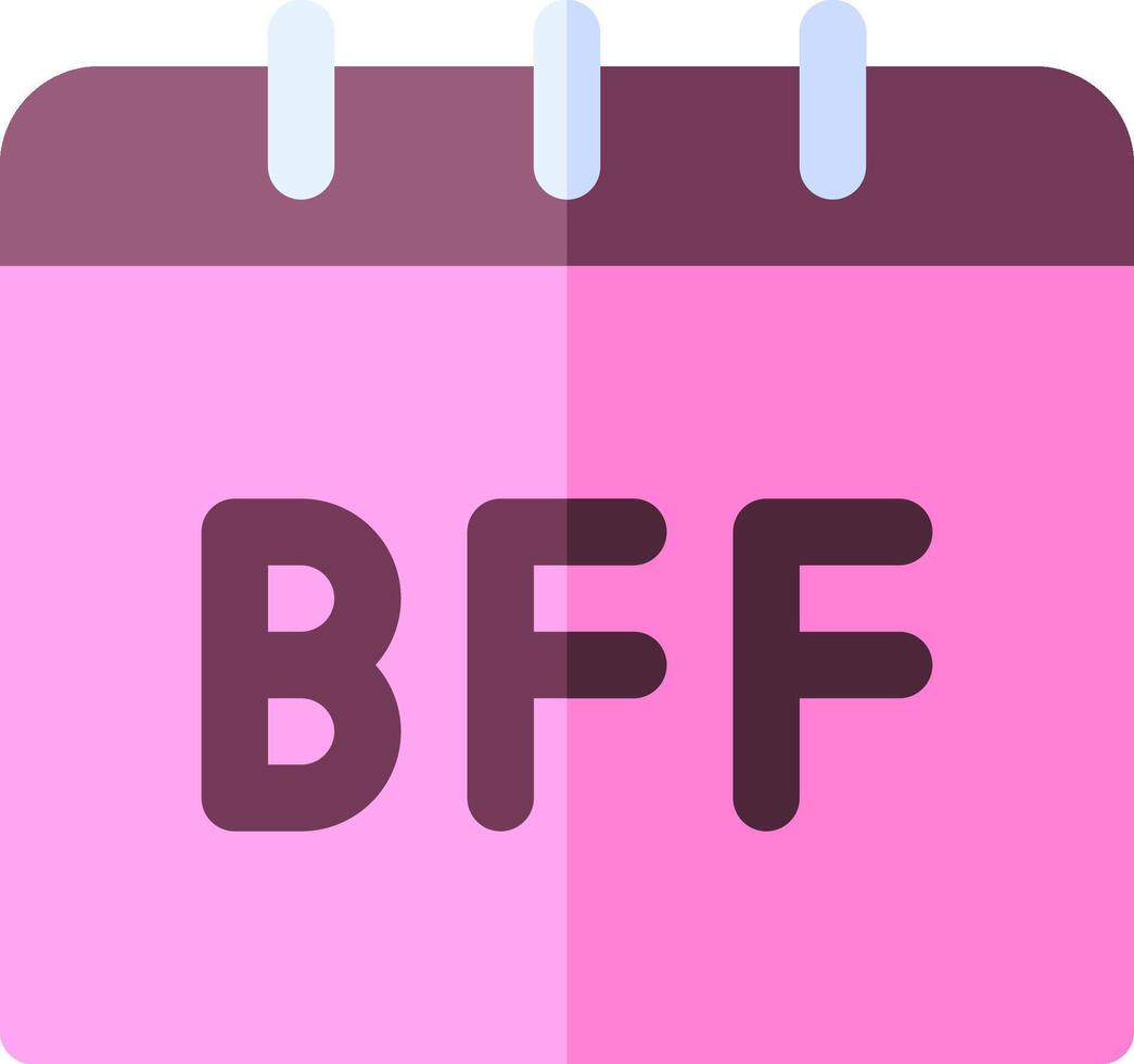 Bff calendar icon vector