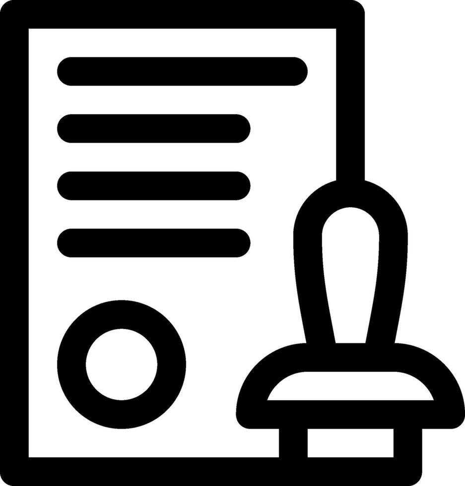 A stamp and a document icon vector