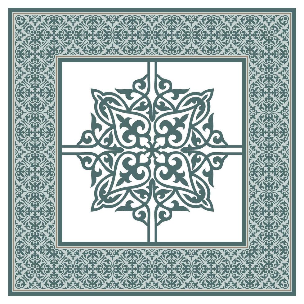 Islamic Geometric Seamless Kazakh pattern Arabesque. Ornament in the oriental style. Asian pattern of the nomads of Central Asia and Kazakhstan, Kyrgyzstan, Mongolia. Design ceramic, Patchwork vector