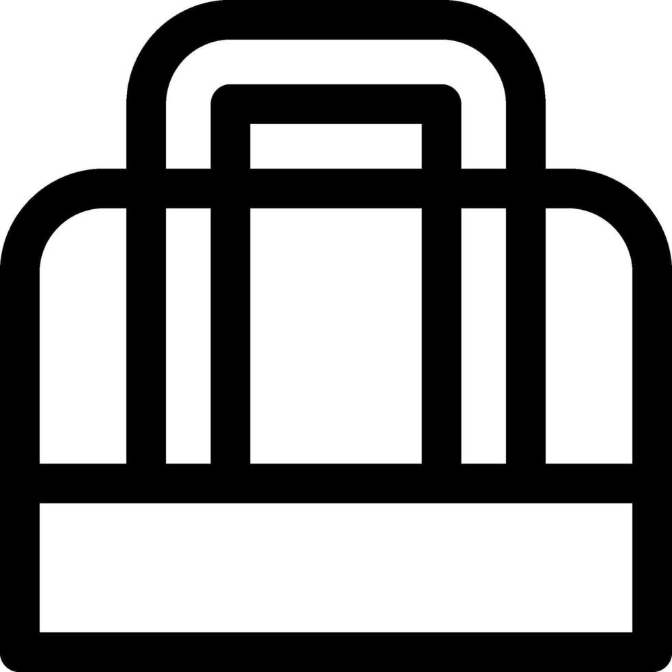 A black and white image of a bag vector
