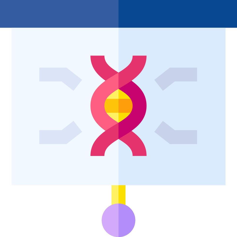 A blue and yellow dna symbol on a white background vector