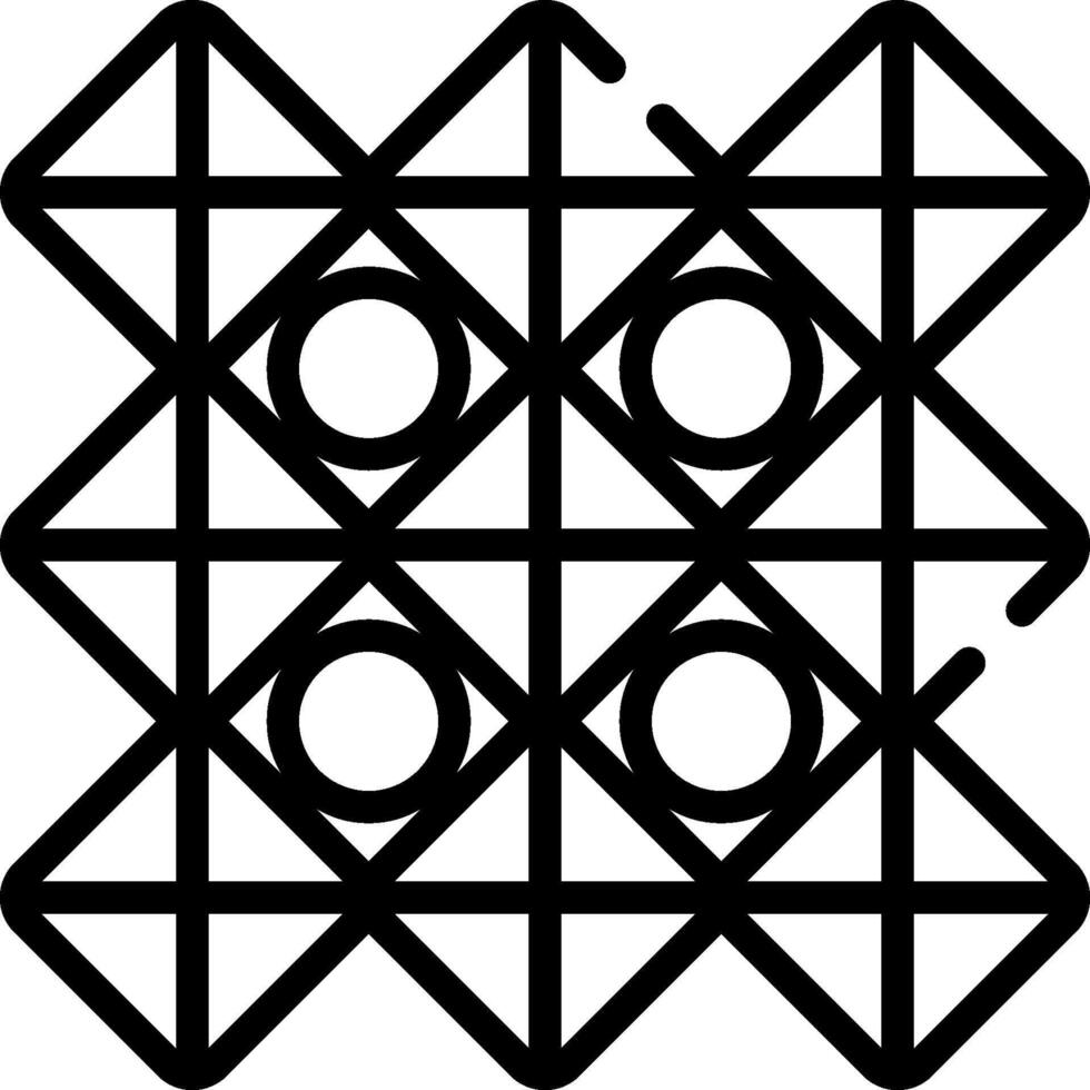A black and white logo of a geometric pattern vector