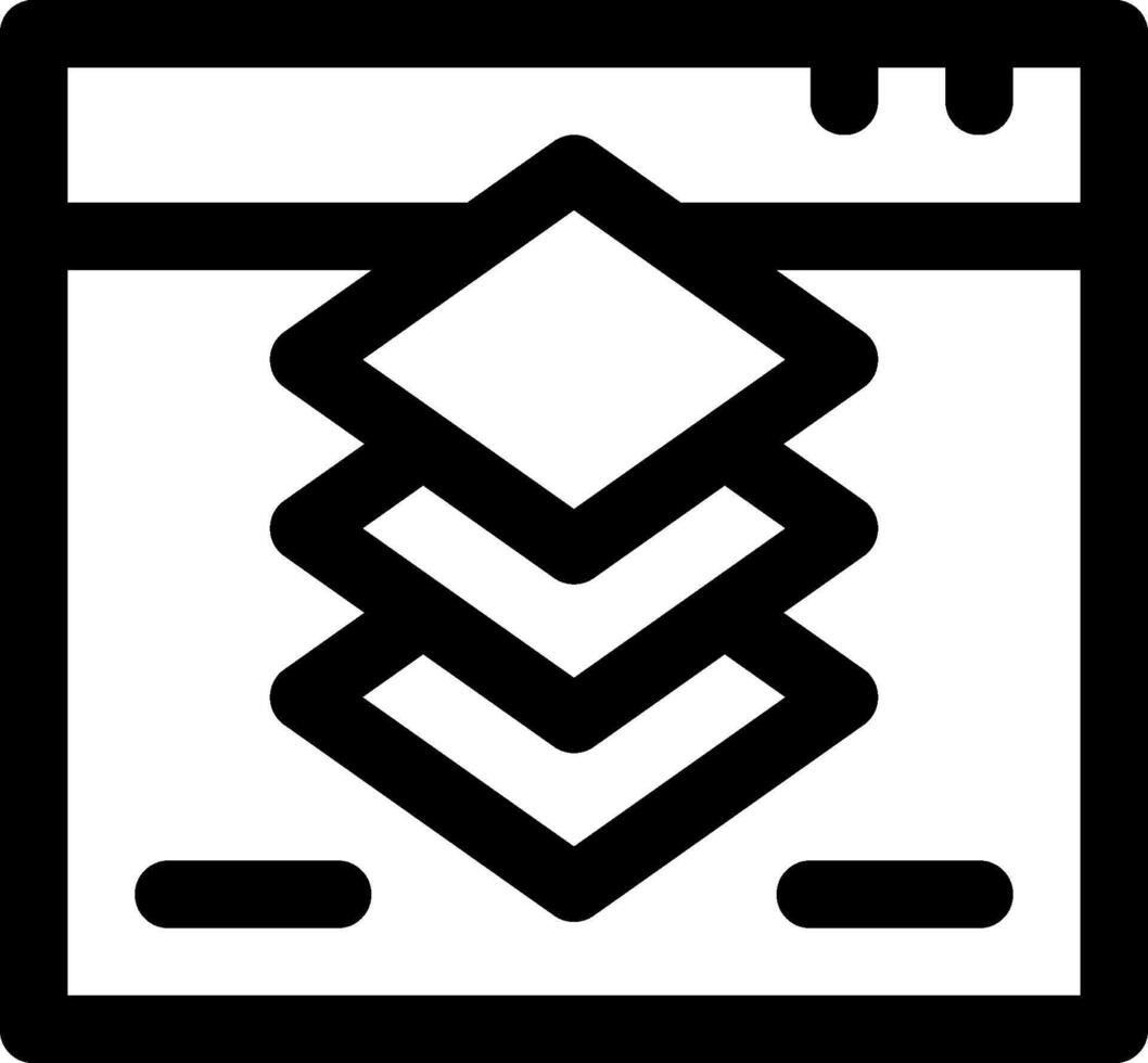 A black and white icon of a stack of books vector