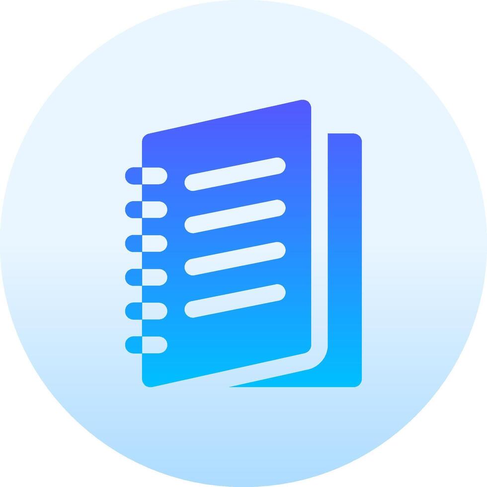 A blue notebook icon on a white background vector