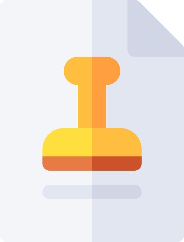 A yellow rubber stamp on a white background vector