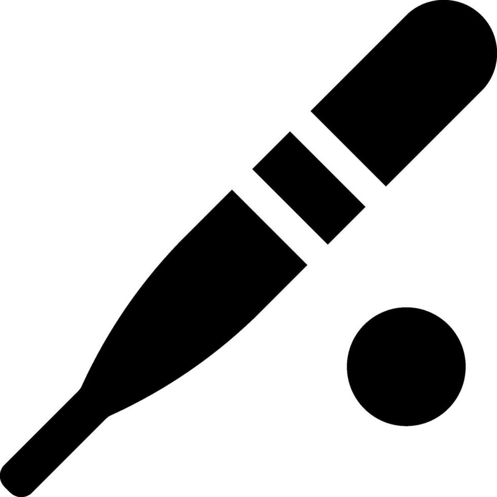 A baseball bat and ball icon on a white background vector