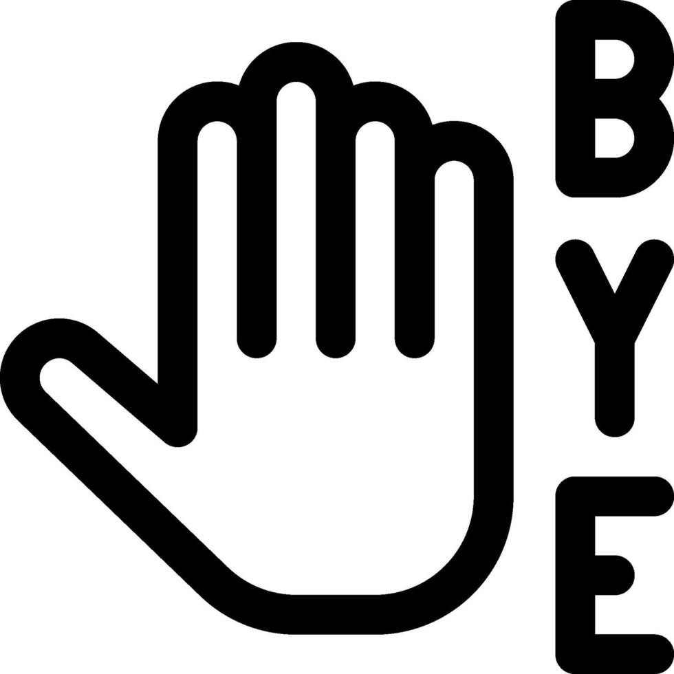 Bye bye hand vector
