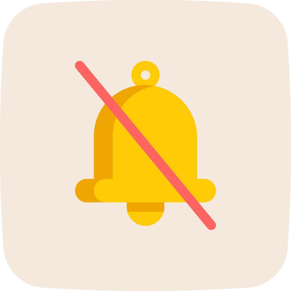 A yellow bell with a red cross on it vector