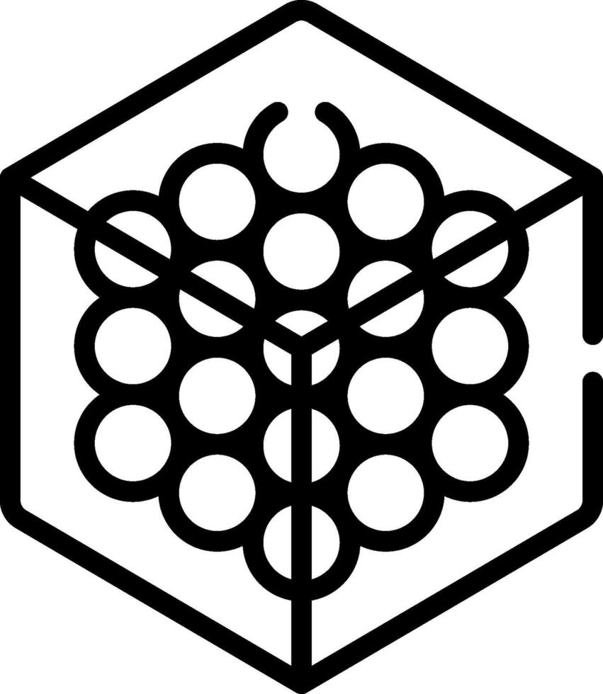 A black and white logo with a hexagon shape vector