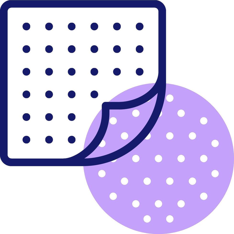 A purple square with polka dots on it vector