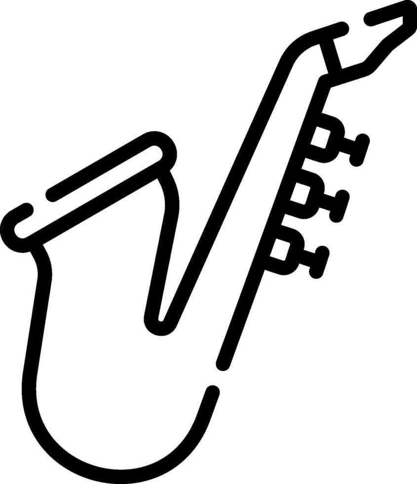 A saxophone icon on a white background vector