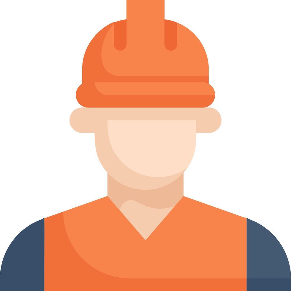 A man in an orange hard hat vector