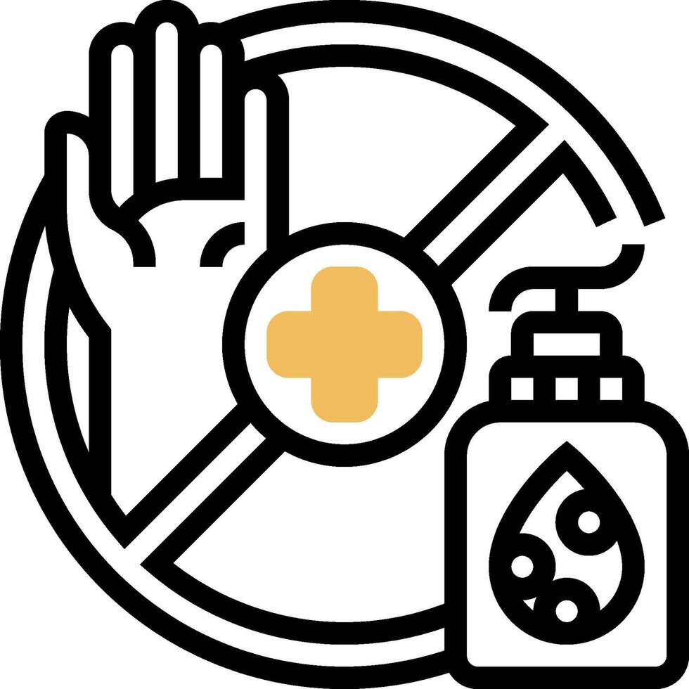 A black and white image of a hand holding a bottle and a hand with a hand sanitiz vector