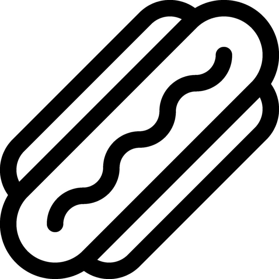 A hot dog icon on a white background vector