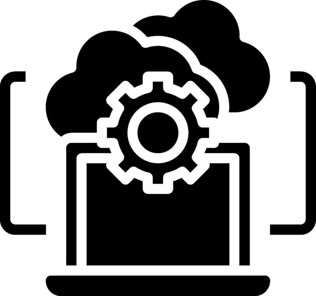 Cloud computing icon vector