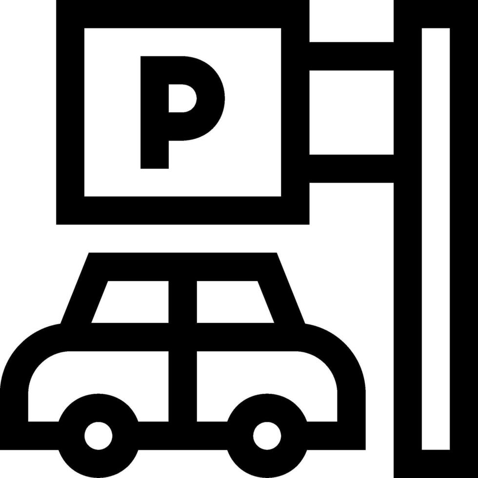 Parking lot icon vector