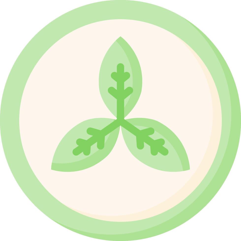 A green leaf icon on a white background vector
