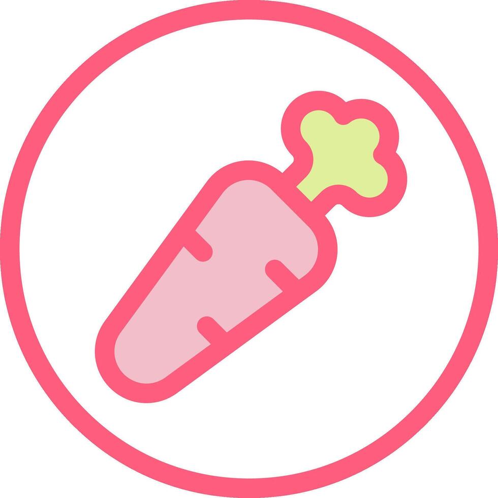 A carrot icon in a circle vector