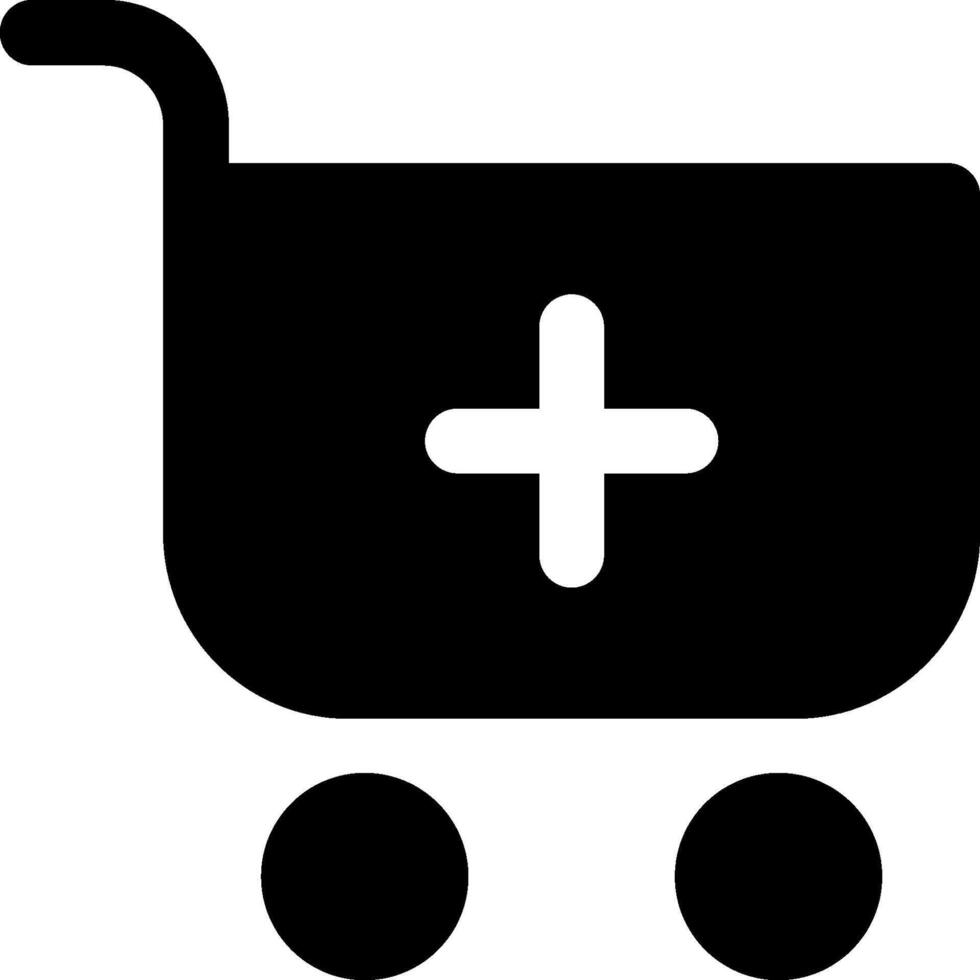 A black and white shopping cart icon vector