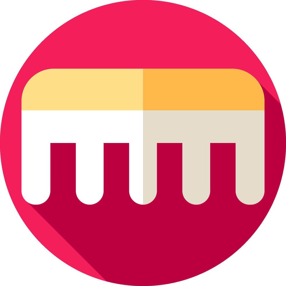 A flat icon of a comb vector