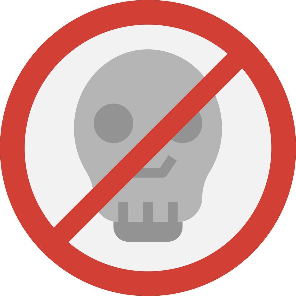 A no skull sign on a white background vector