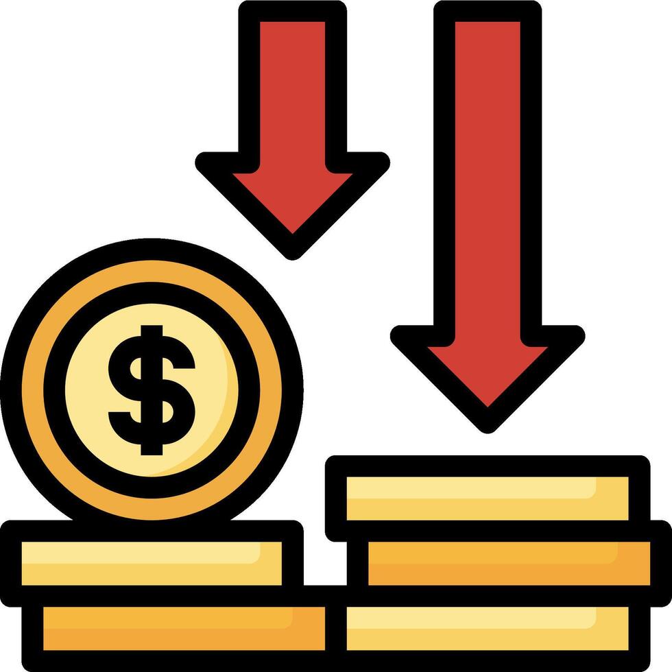 An icon of a dollar sign and a stack of coins vector