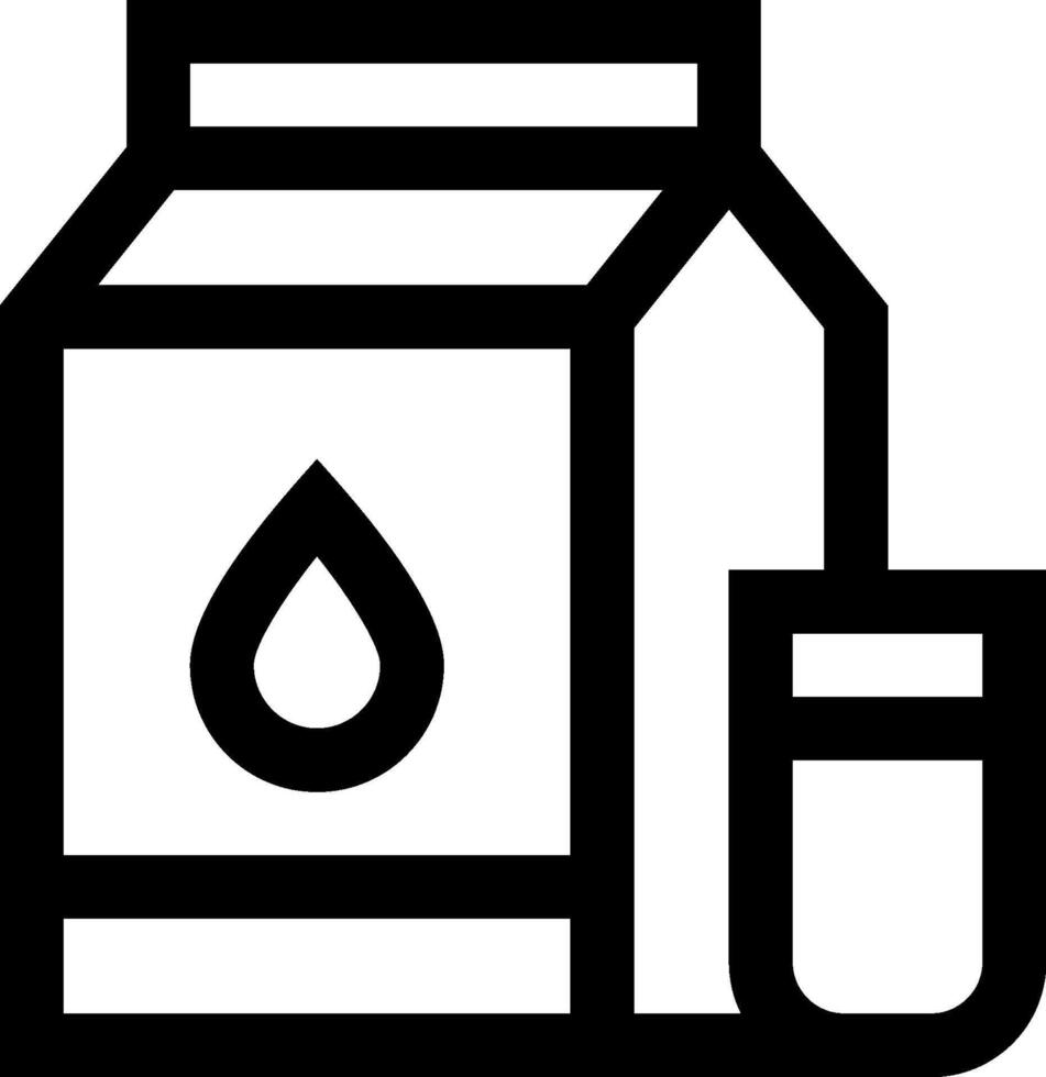 A milk carton and a glass of water vector