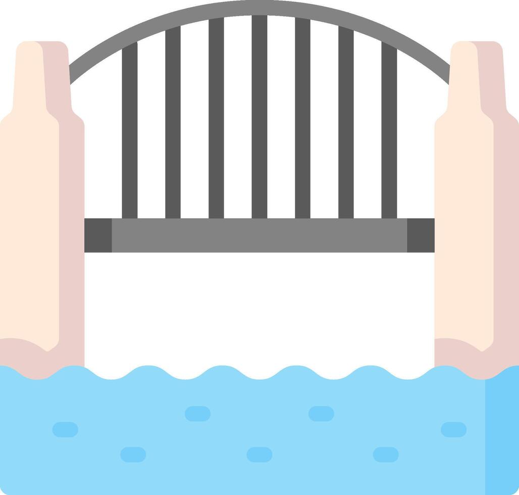 Bridge over water clipart vector
