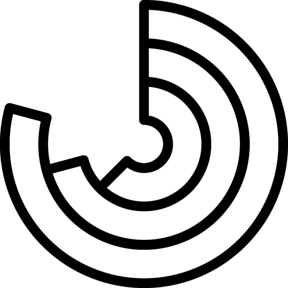 A black and white logo of a spiral vector