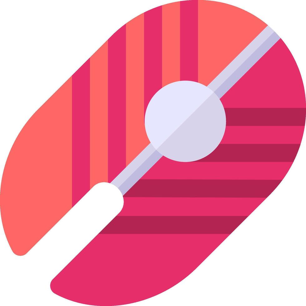 A pink and red mouse with a white ball vector