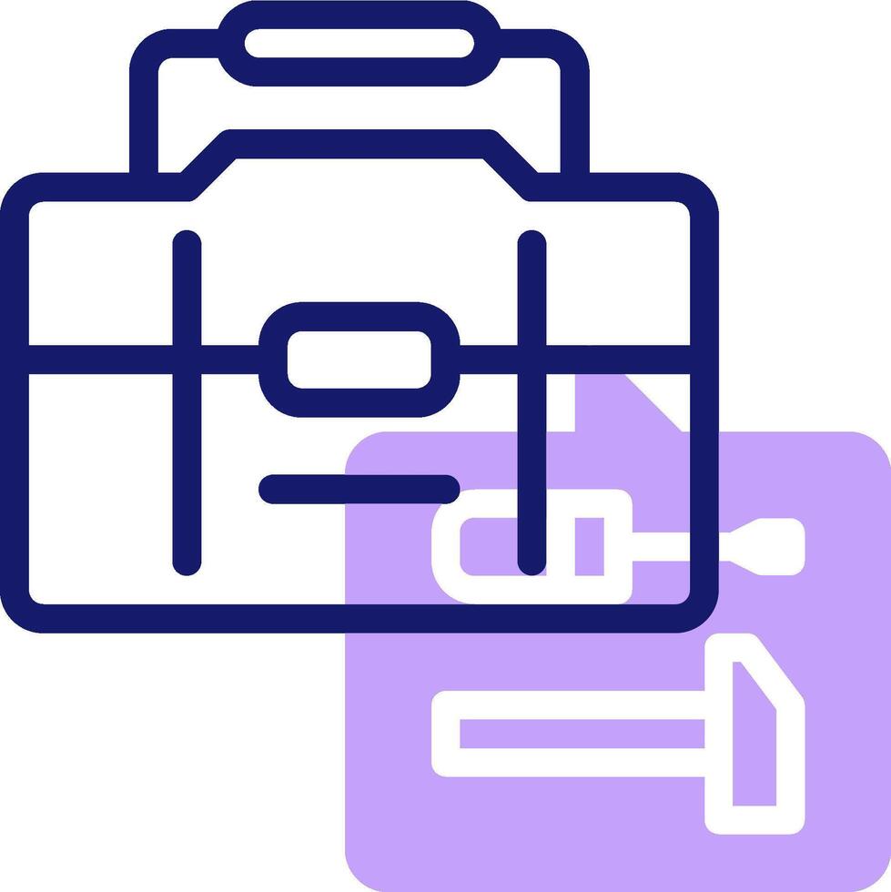 A toolbox with a hammer and a screwdriver vector