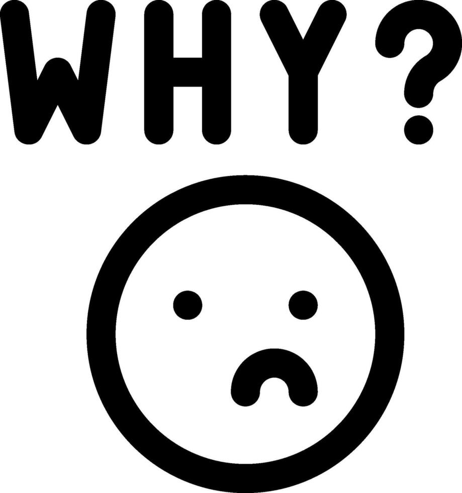 Why - emoticon vector
