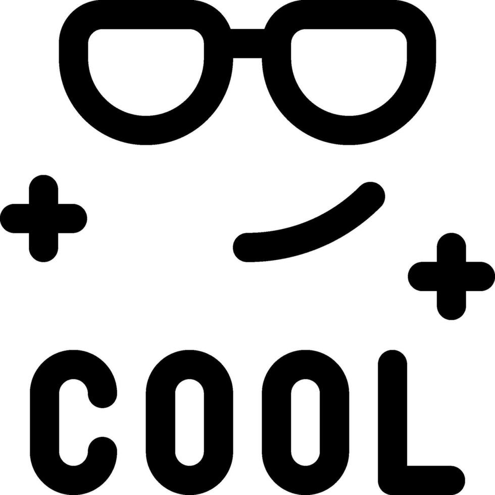 Cool logo with glasses and a smiley face vector