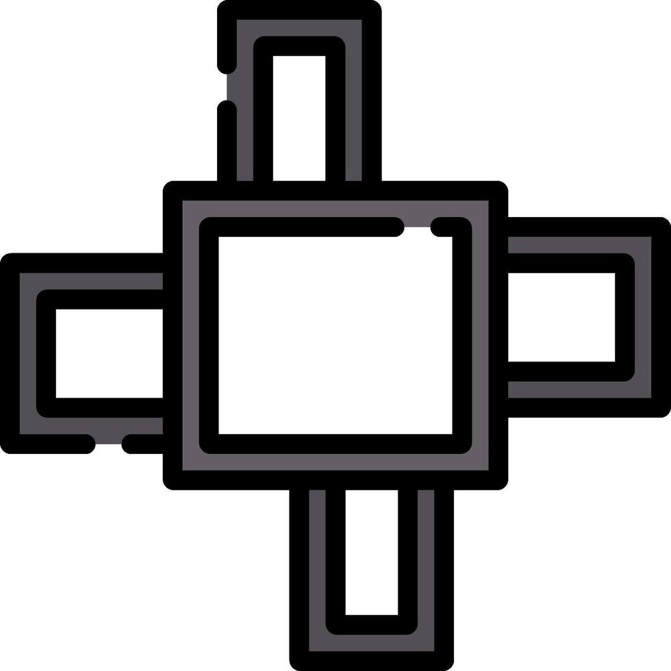 A square with four squares in it vector