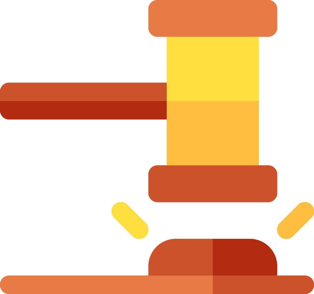 Judge hammer icon vector