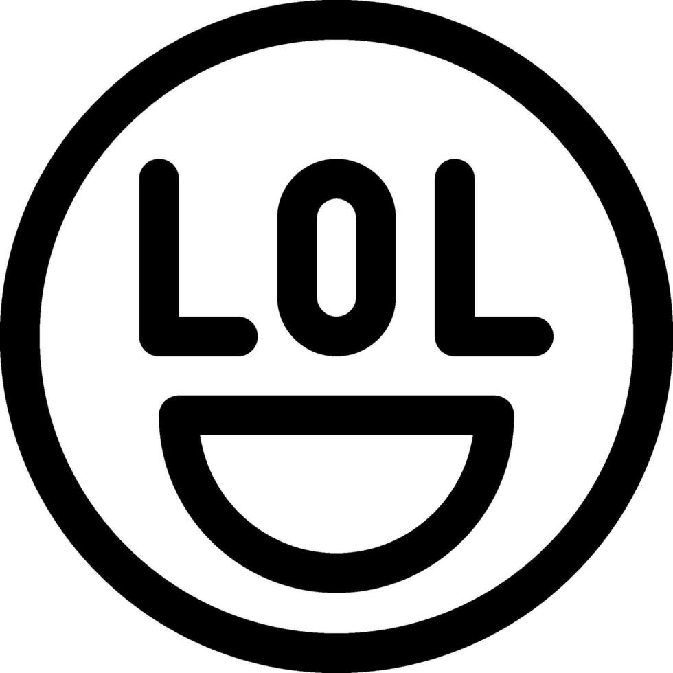 The logo for lol is shown in black and white vector