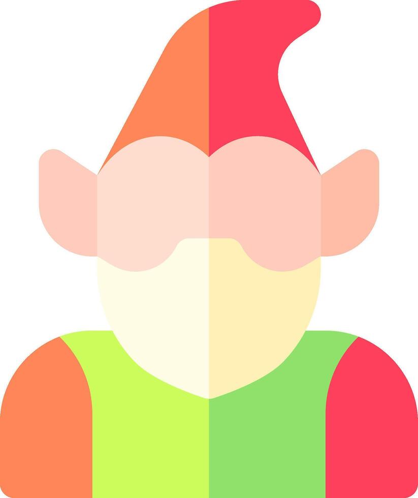 A cartoon elf with a hat and a green shirt vector