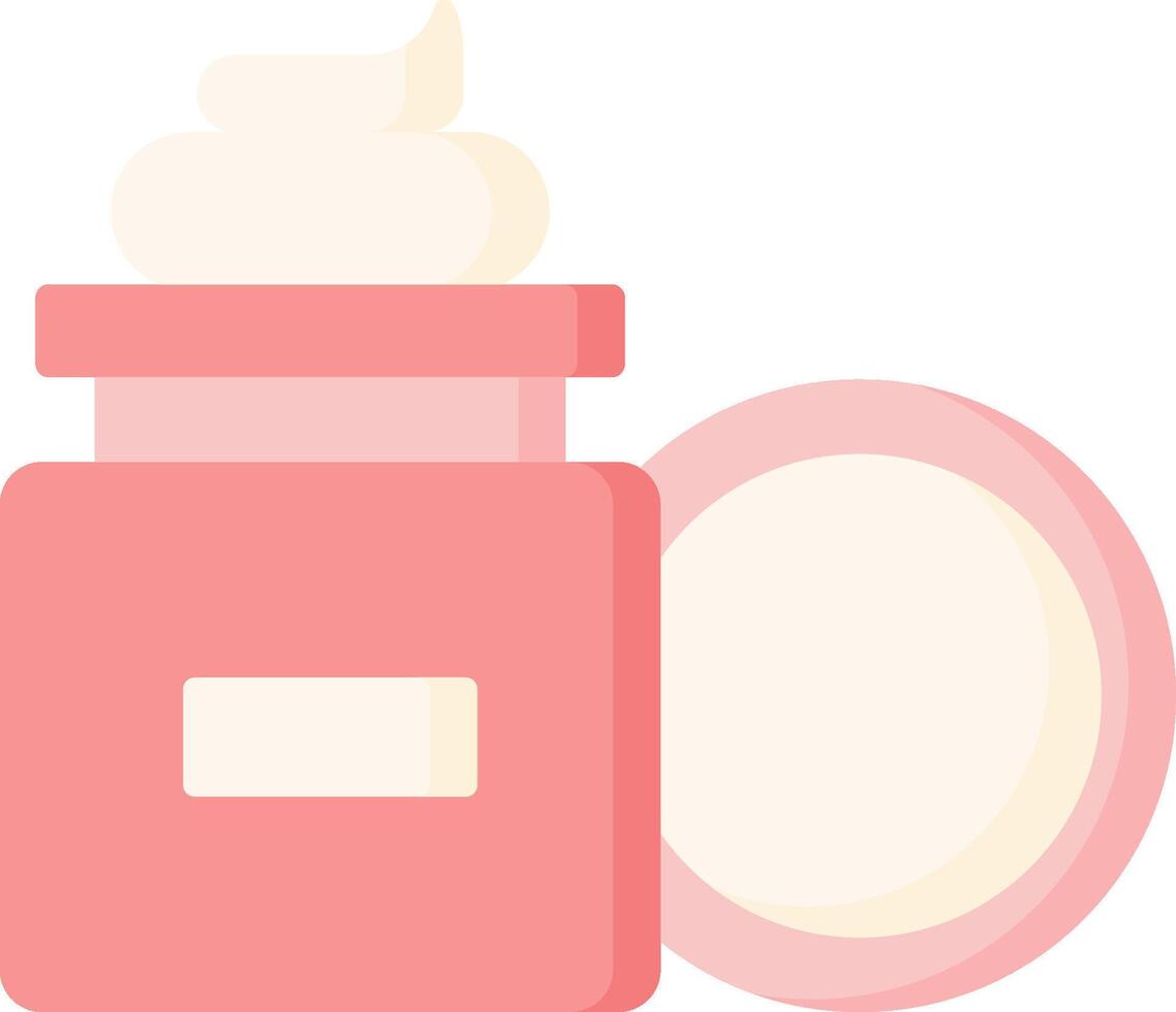 A jar of cream with cream on top vector