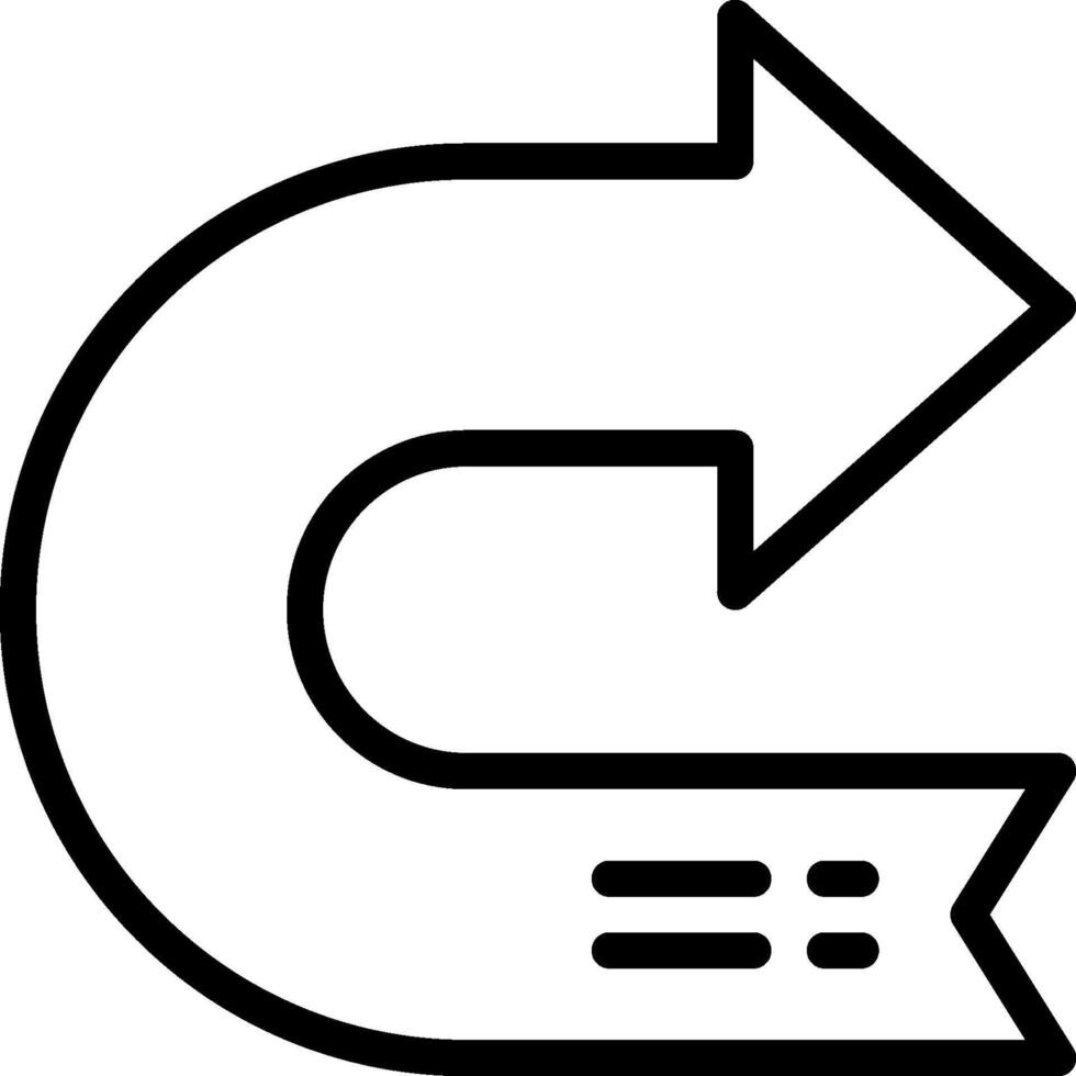 A black and white arrow pointing to the right vector