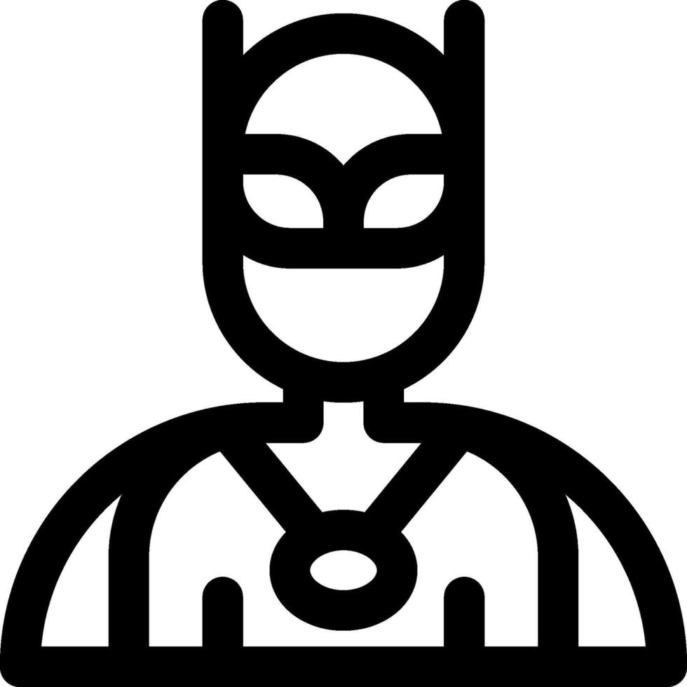 A black and white icon of a batman vector
