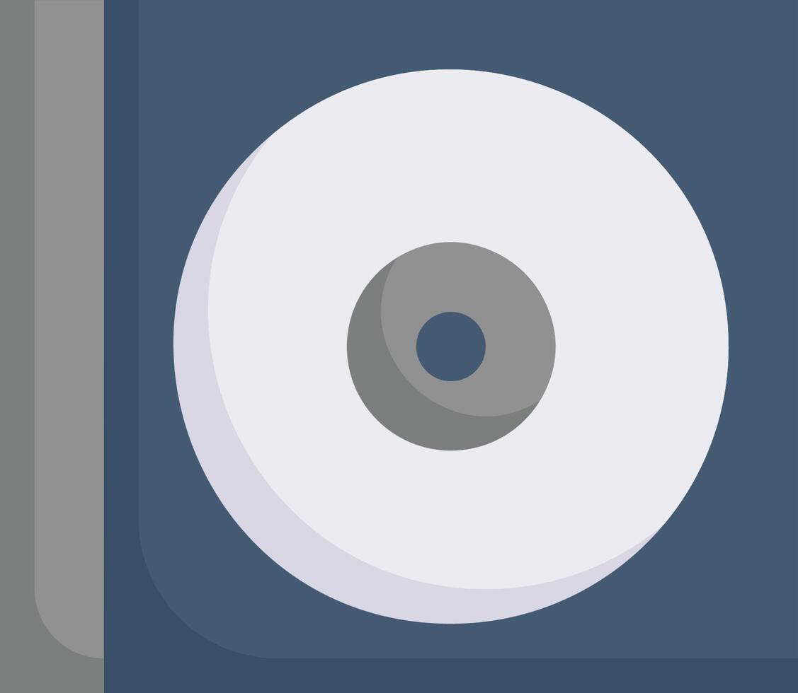 A disc icon on a blue background vector
